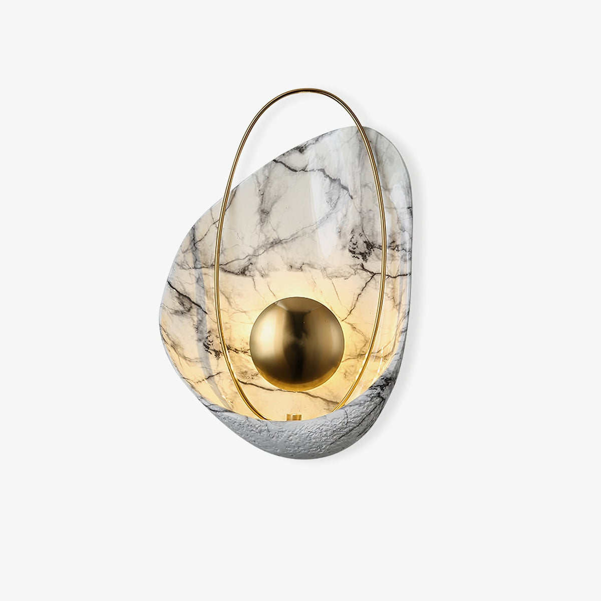 Luminária de parede Vethaora premium nórdica de arte, pérola e resina