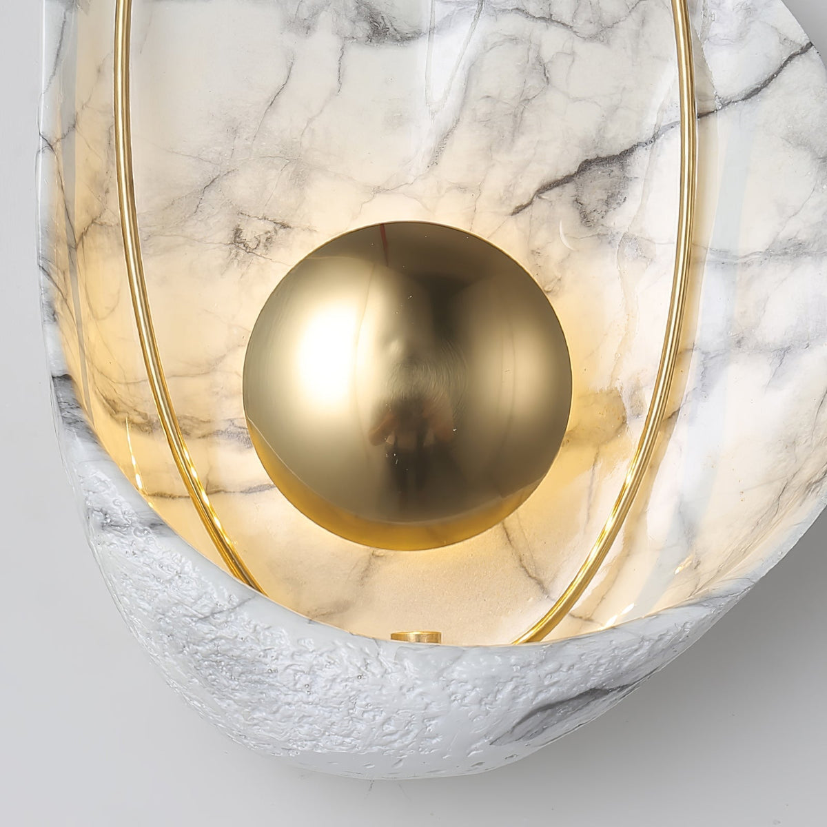 Luminária de parede Vethaora premium nórdica de arte, pérola e resina