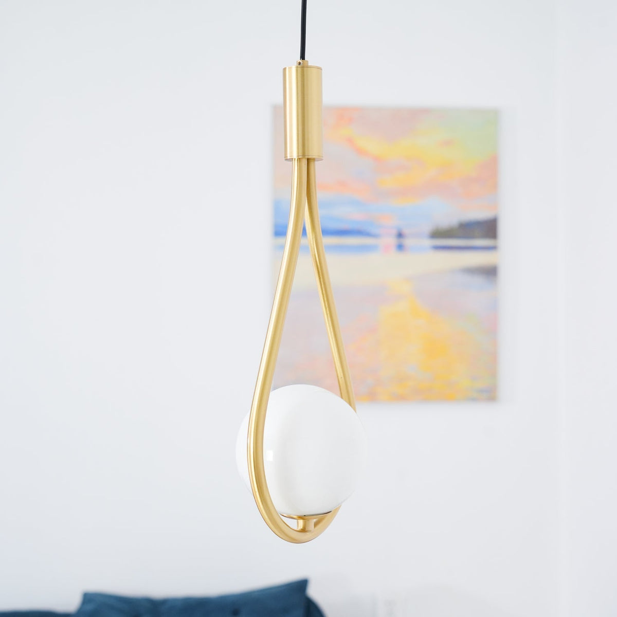 Droplet moderne pendellampe i messing