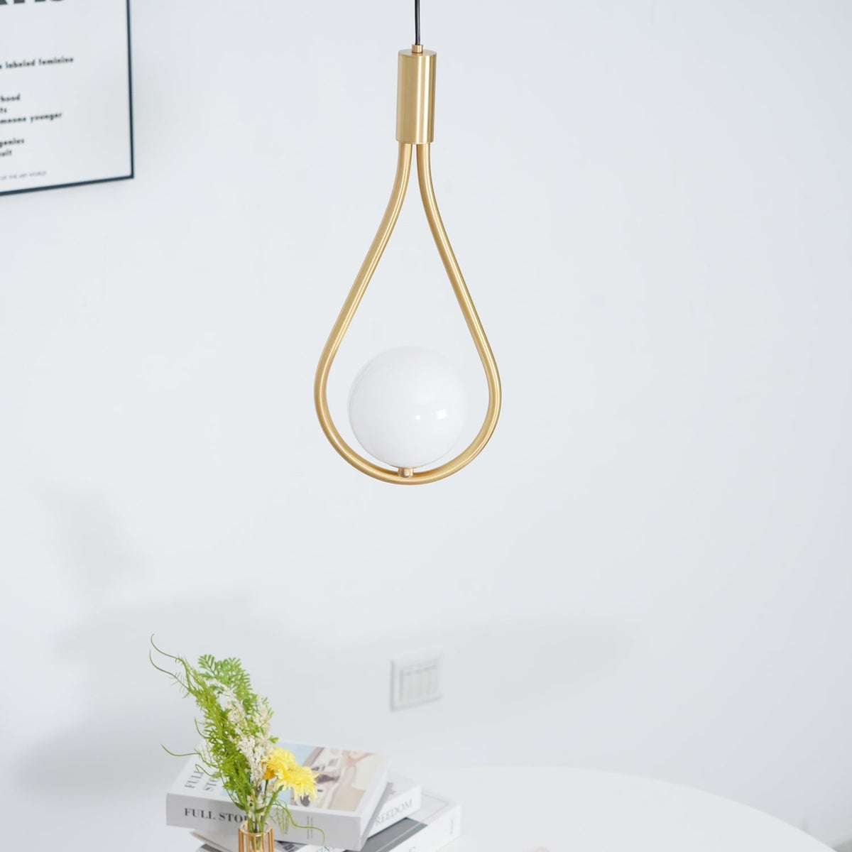 Droplet moderne pendellampe i messing