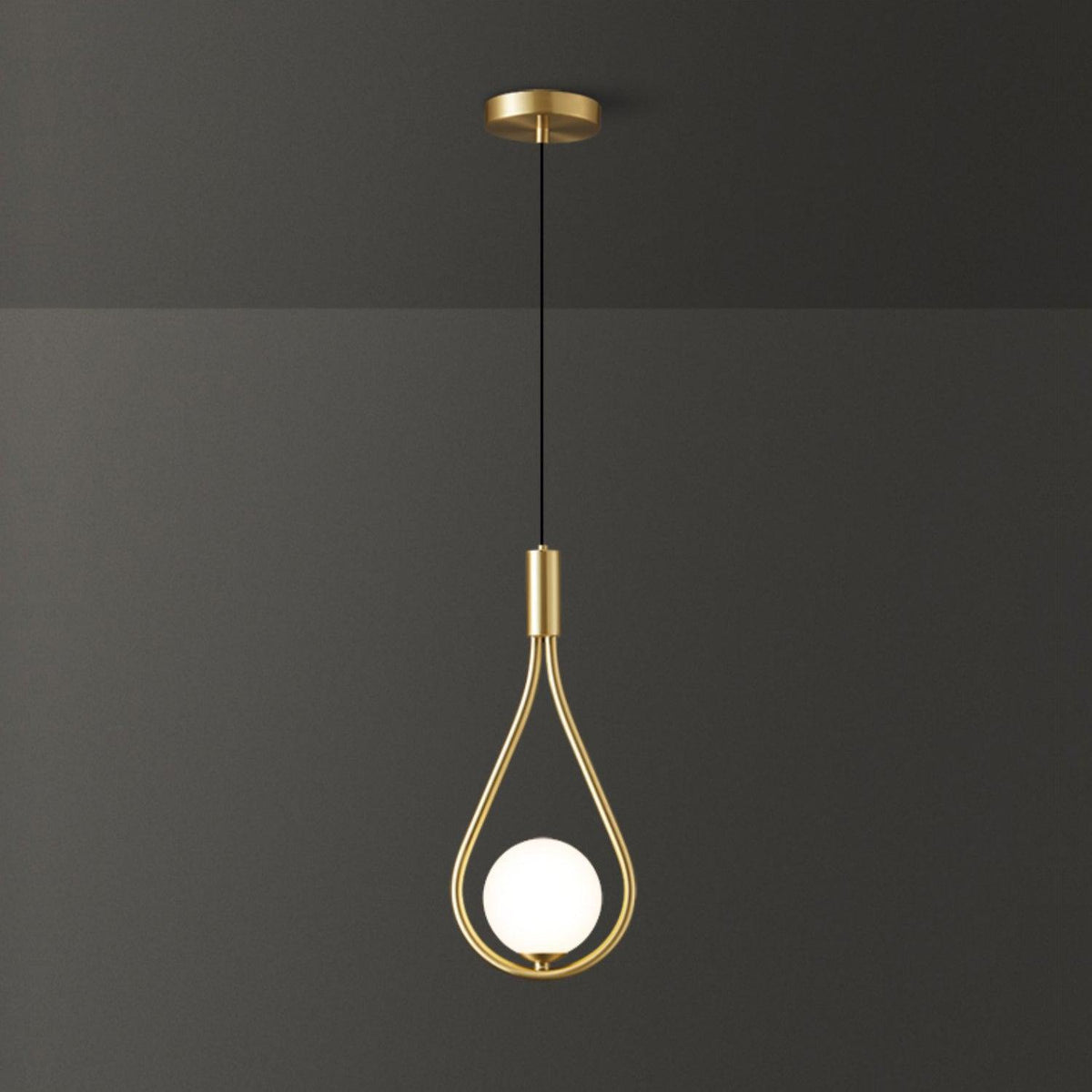 Droplet moderne pendellampe i messing