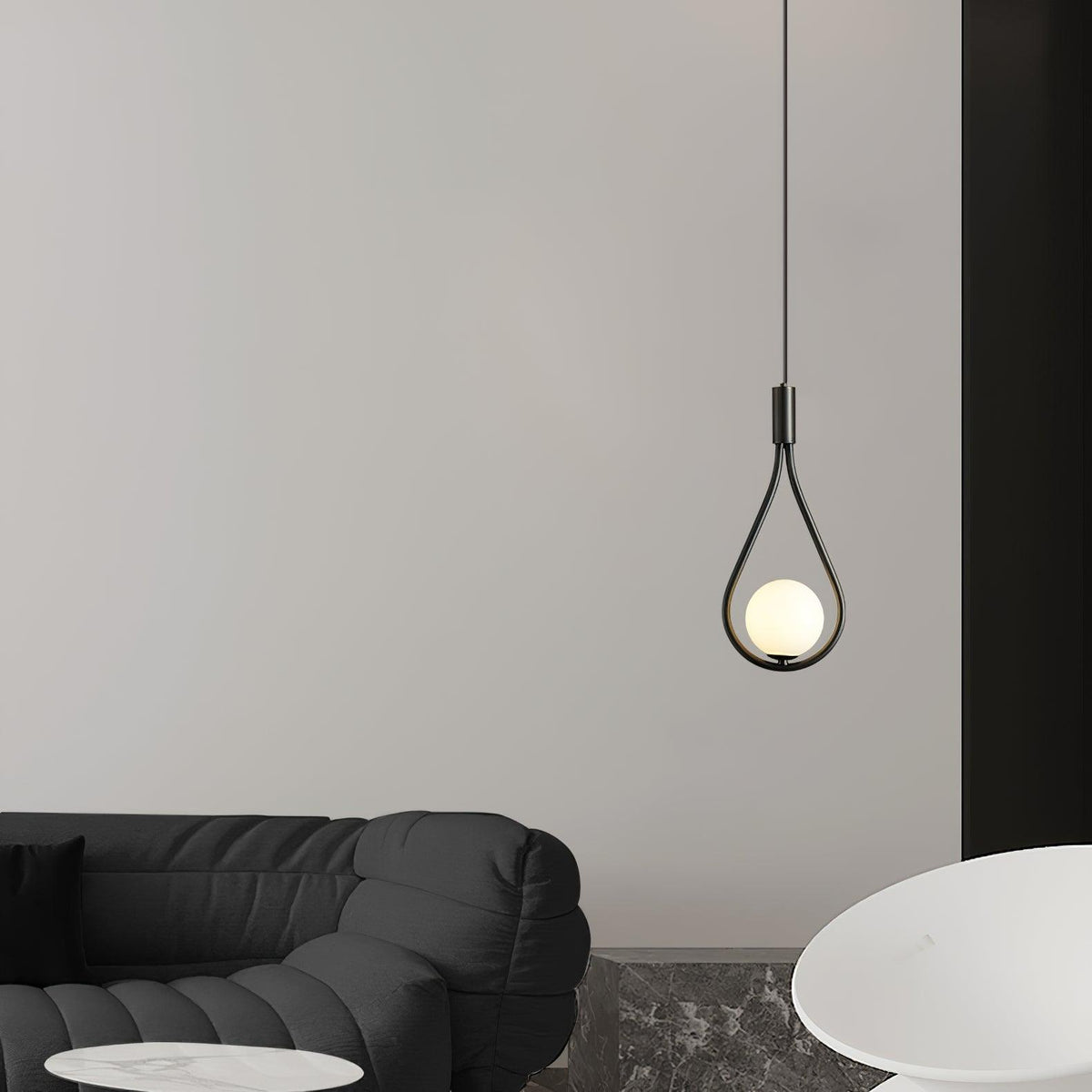 Droplet moderne pendellampe i messing