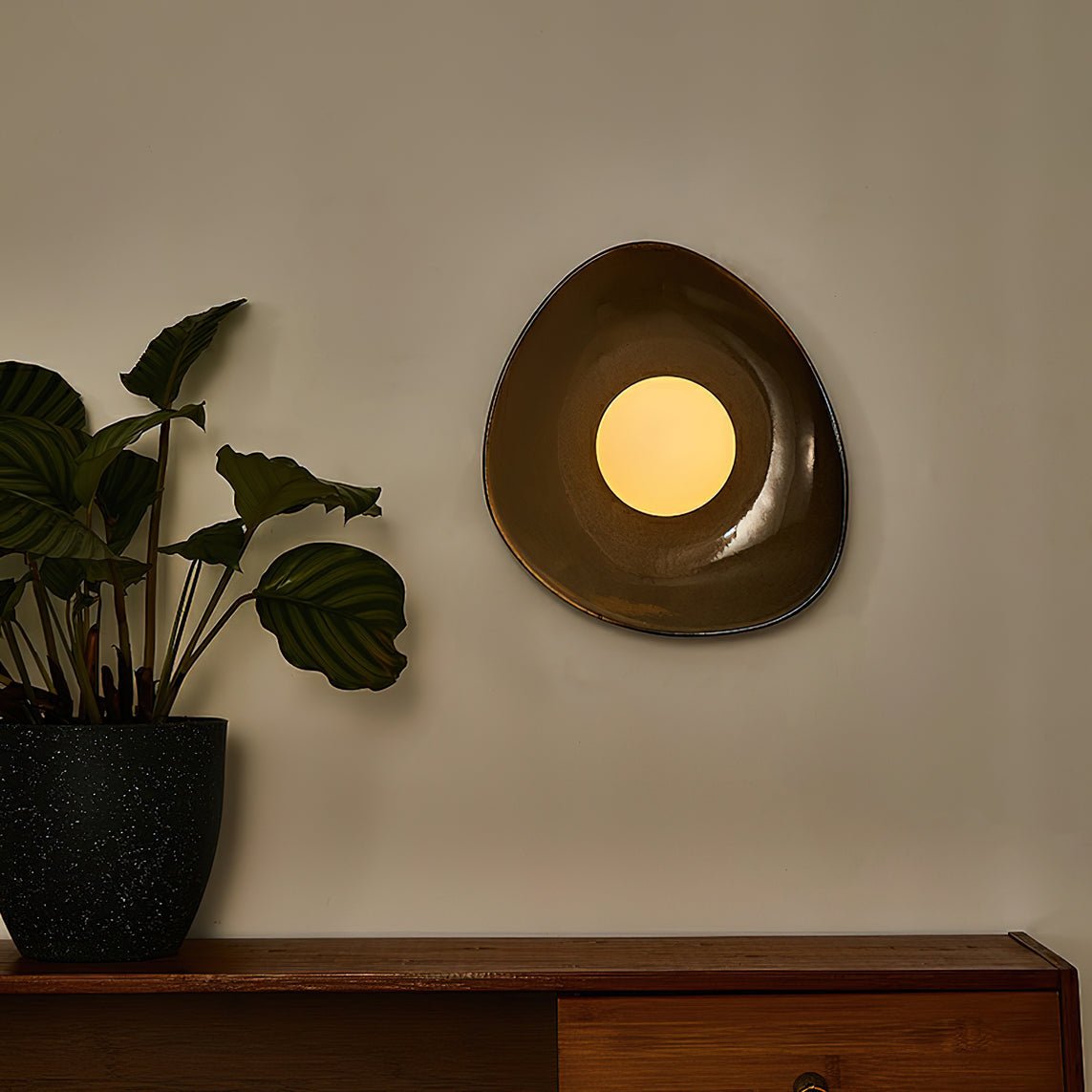 Ertalila elegante keramiske væglampe Pebble Disc