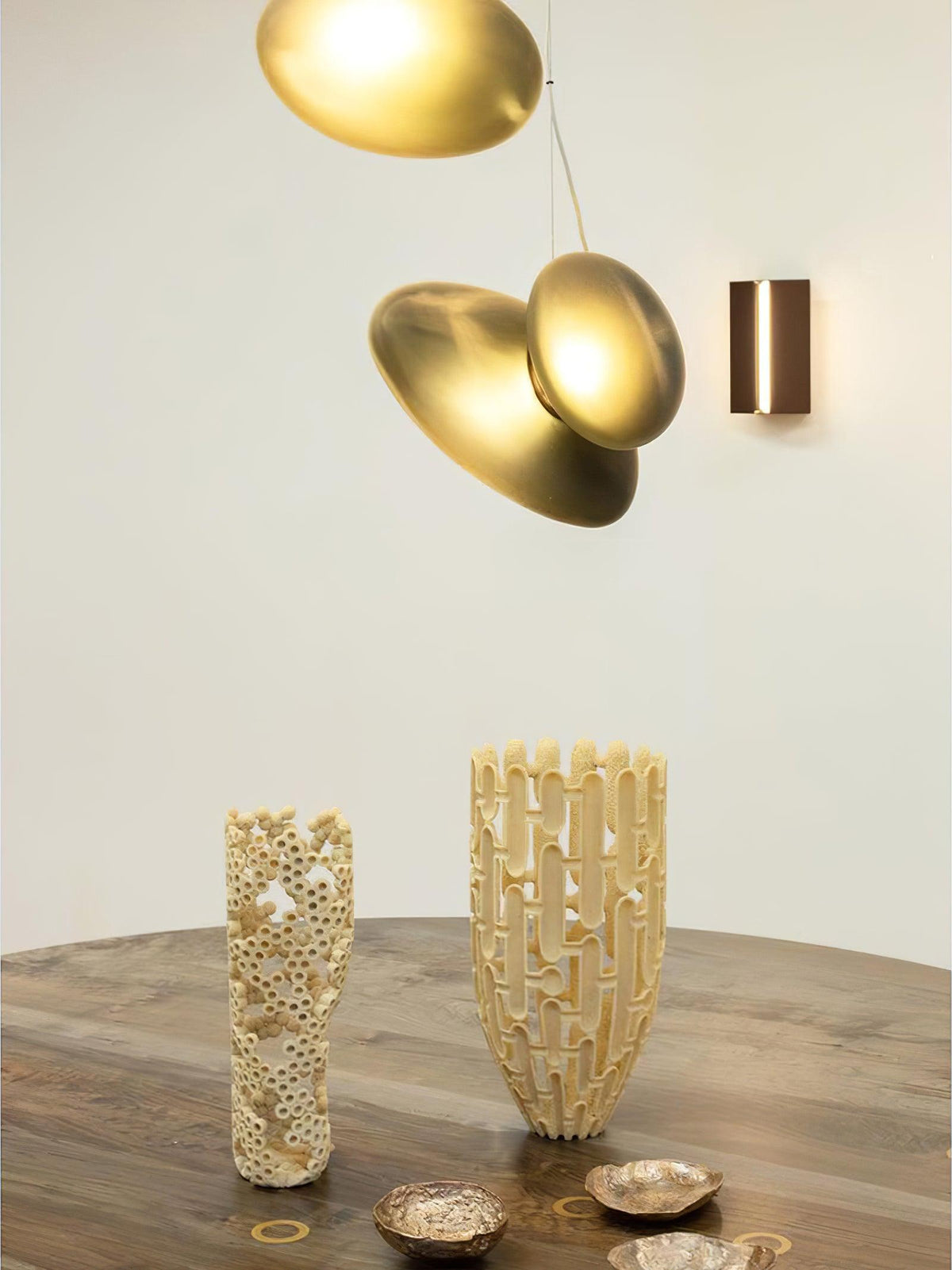 Mervan pendellampe i matteret glas