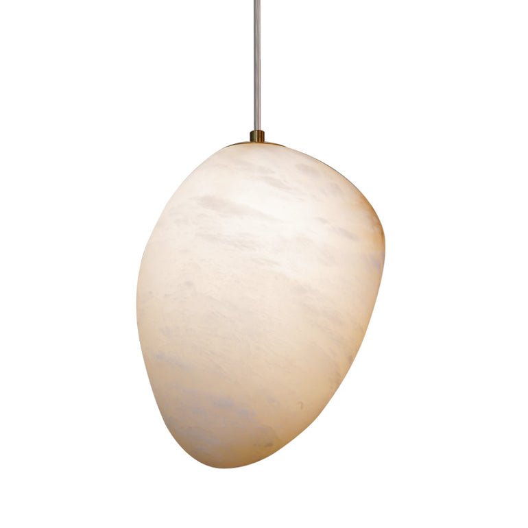 Nivisaya pendellampe i alabaster med småsten