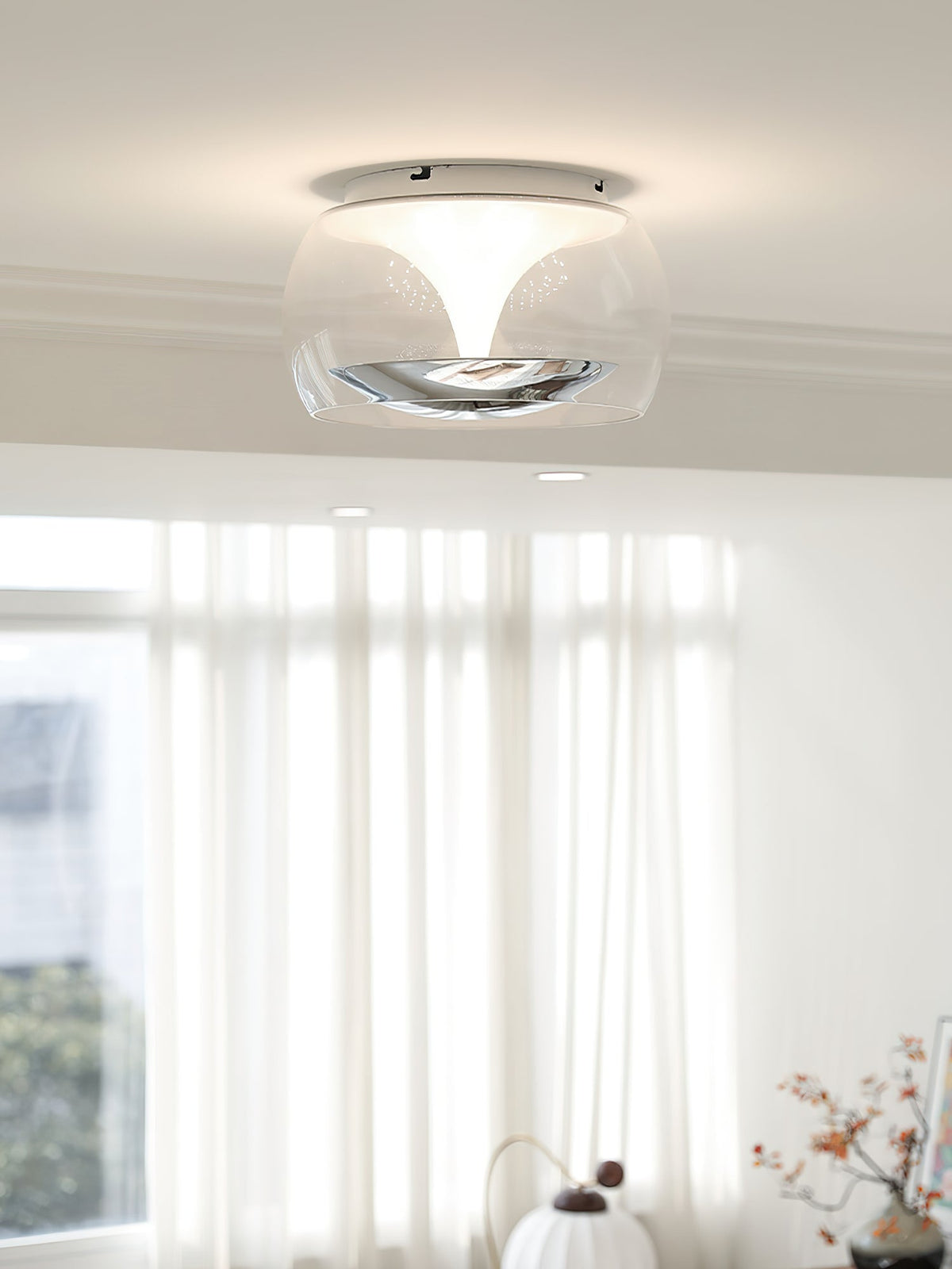 Eshair nordisk konstnärlig pendellampa i glas för tak