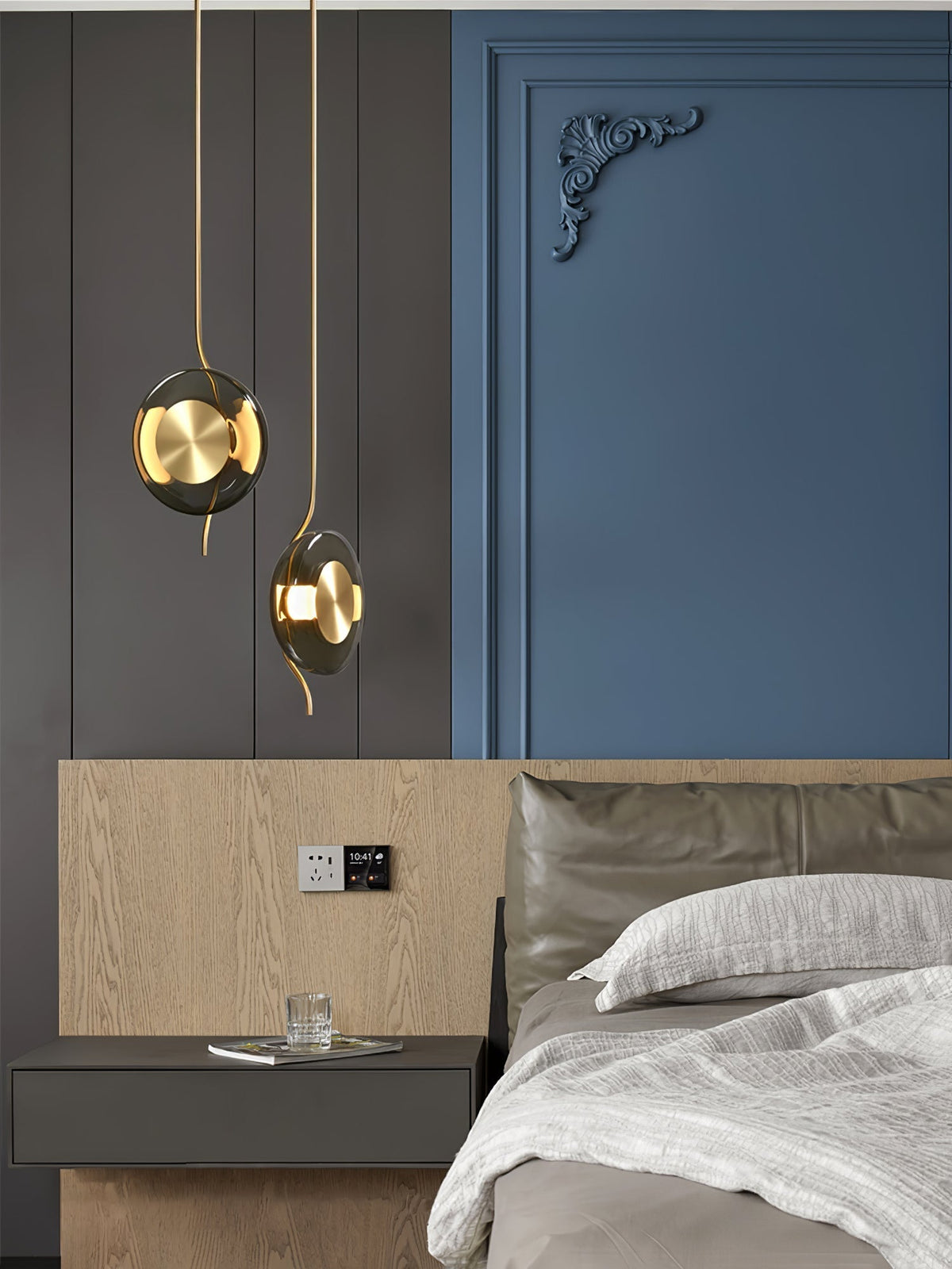 Umirus moderne minimalistisk pendellampe i glas