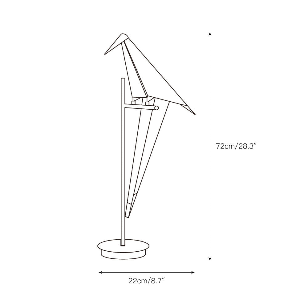 Origami-bordlampe