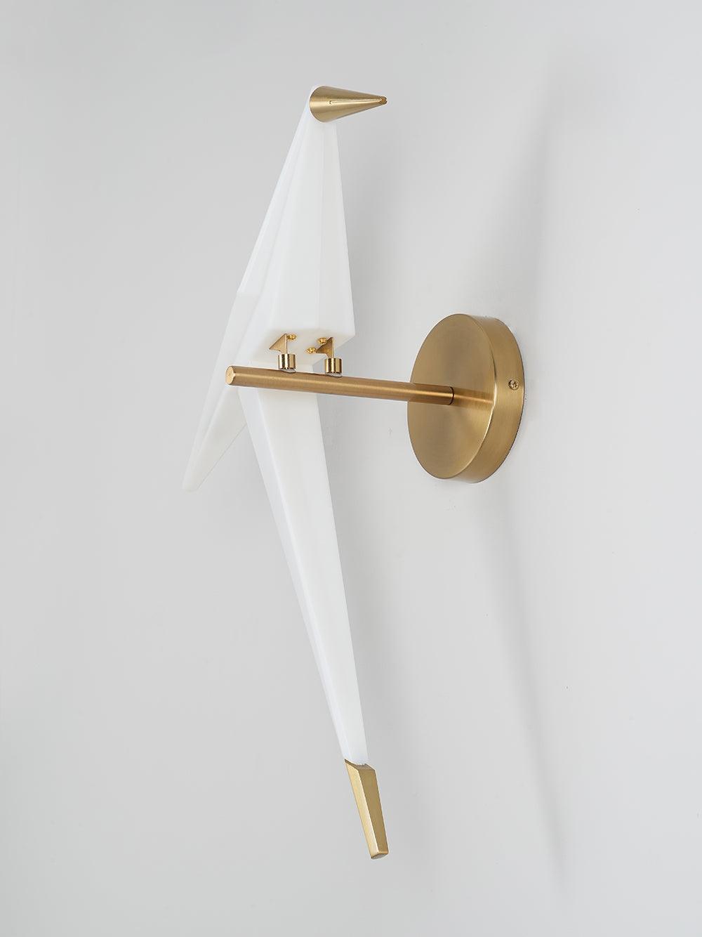 Eovela nordisk konstnärlig vägglampa med papperskran