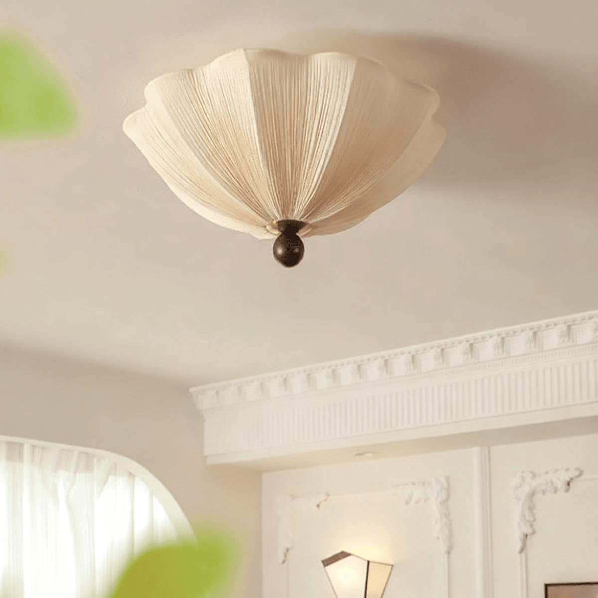 Smod-loftslampe i stof