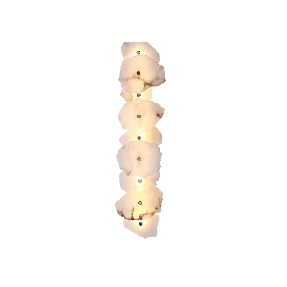 Alaeila blommig klustervägglampa i alabaster