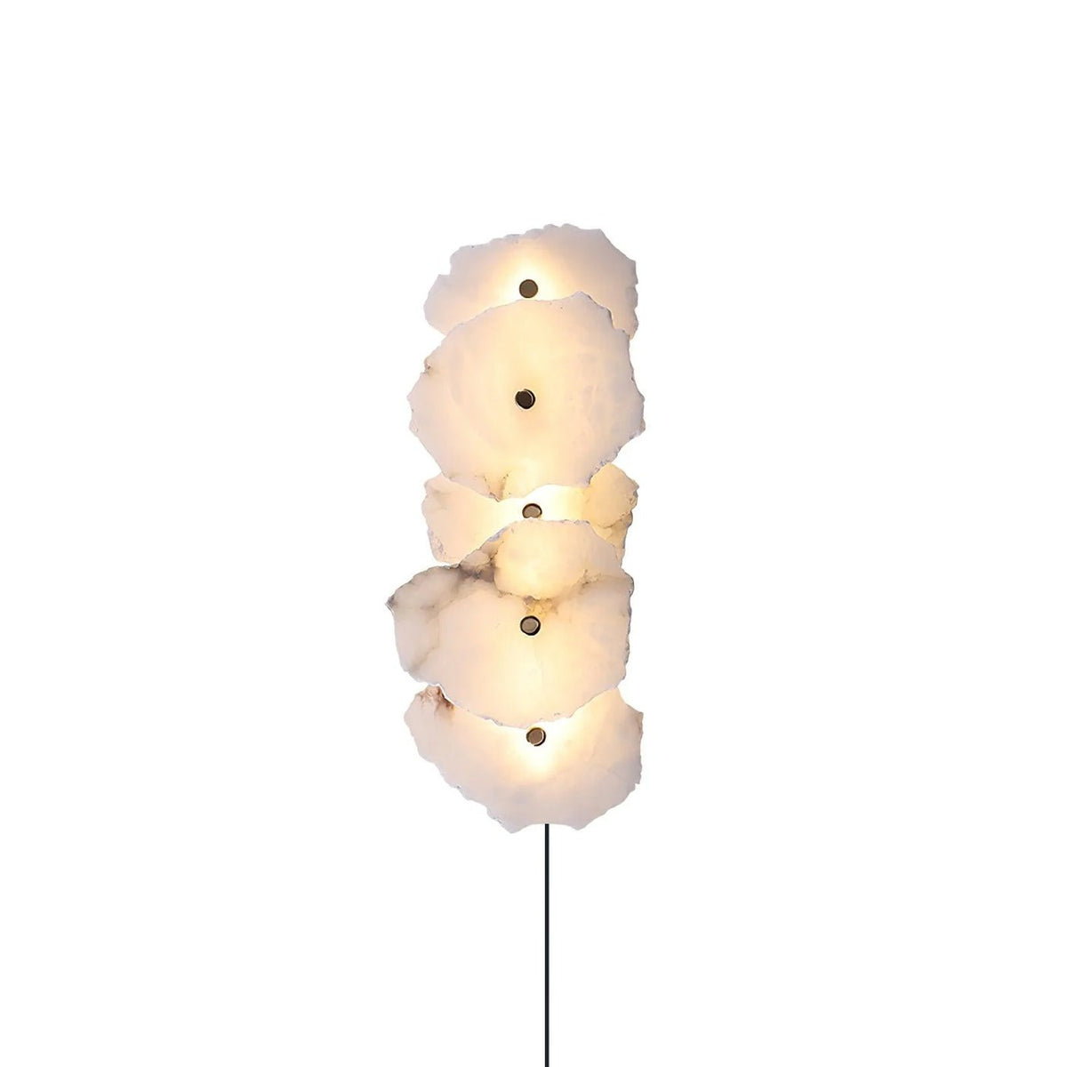 Nivarelia vägglampa i alabaster med stickkontakt