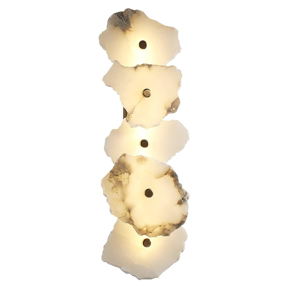 Alaeila blommig klustervägglampa i alabaster