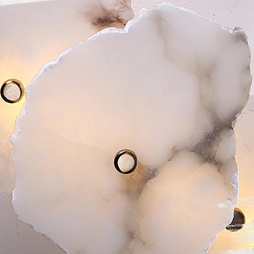 Alaeila blommig klustervägglampa i alabaster