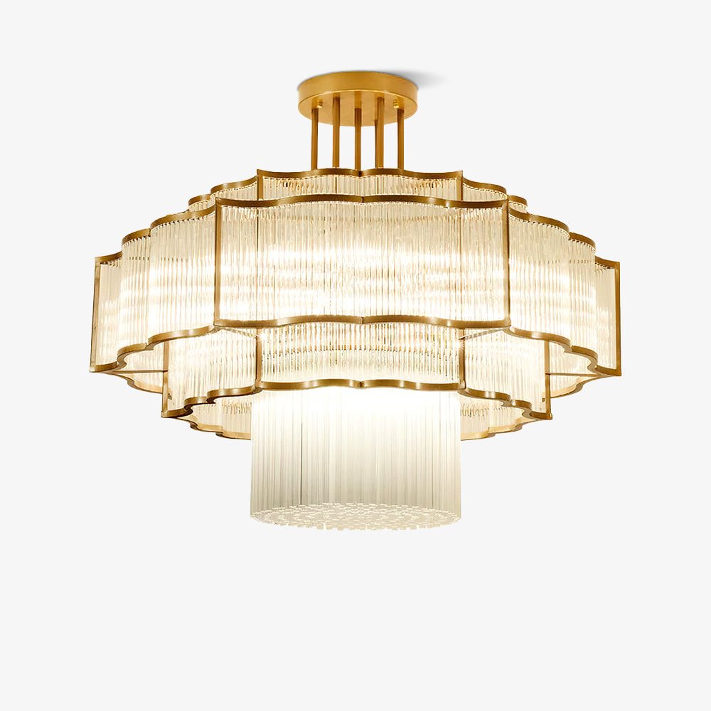 Candelabro Eirelaine em vidro dourado e preto