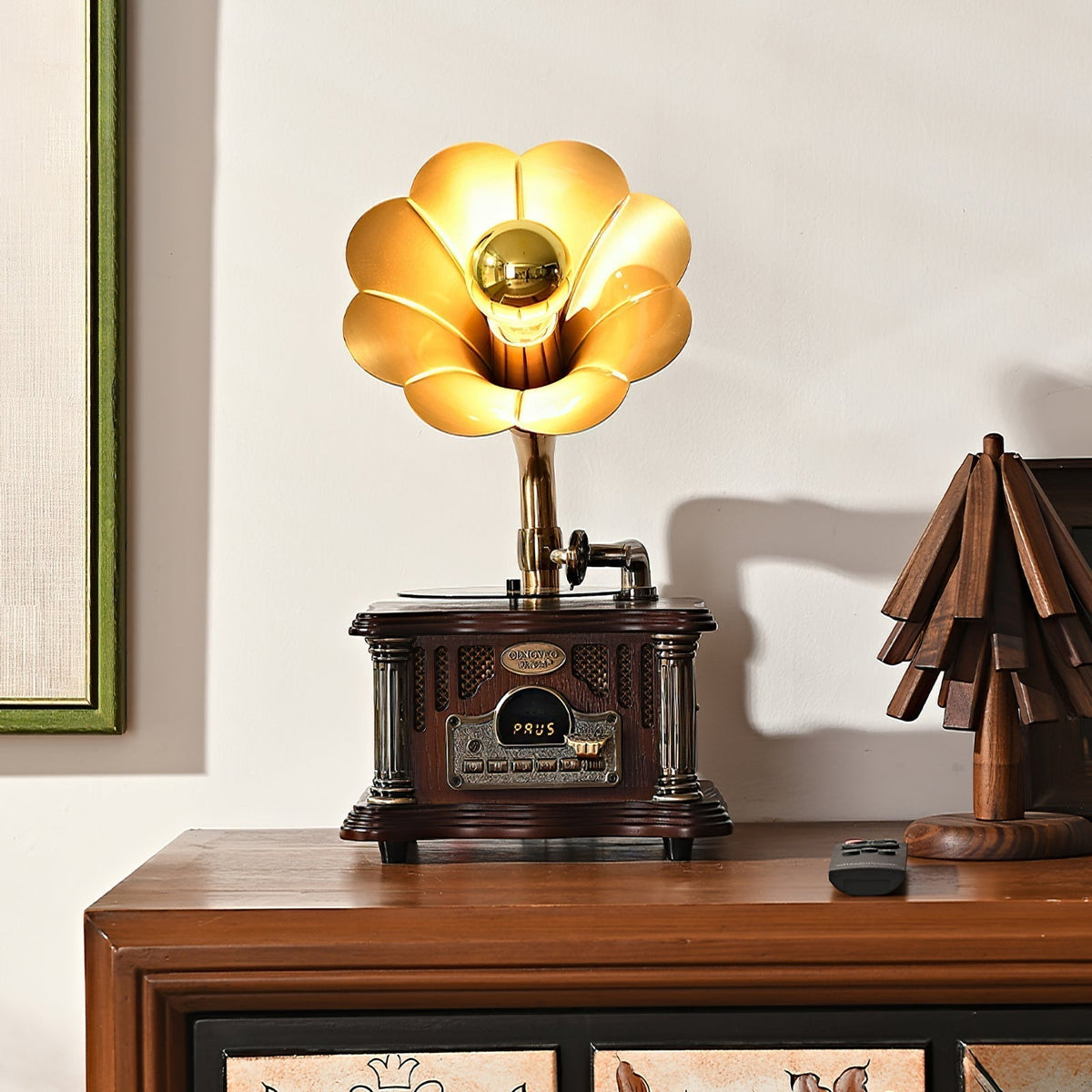 Fonografbordlampe