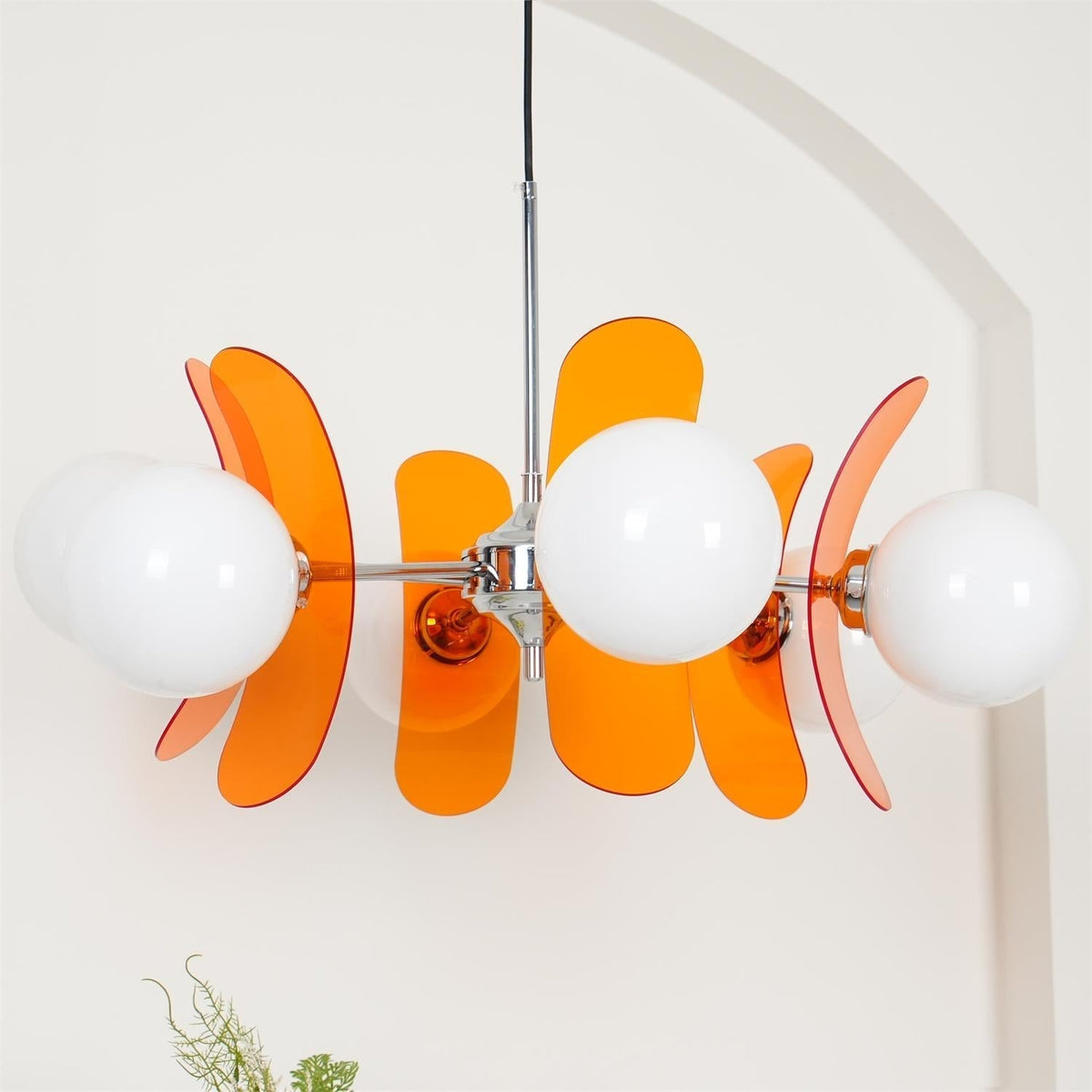 Ulano Chandelier Brown &Orange