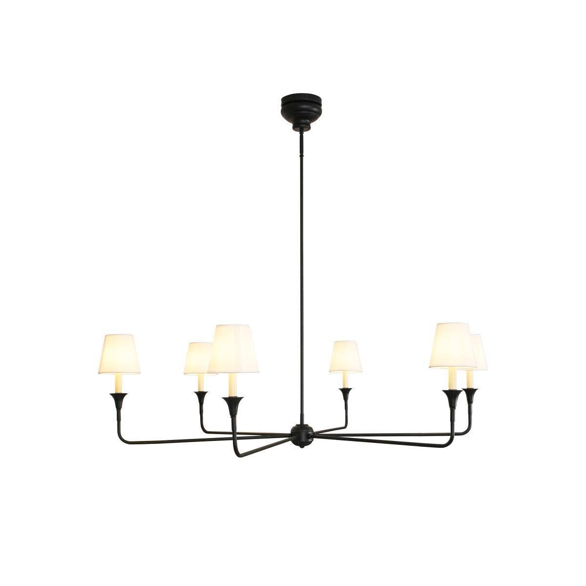 Arthaila vintage industriel stor lysekrone i stof