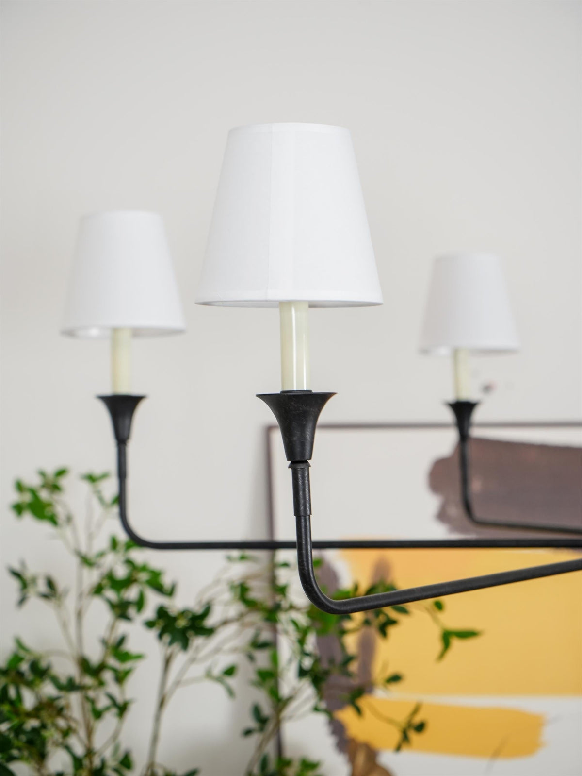 Arthaila vintage industriel stor lysekrone i stof