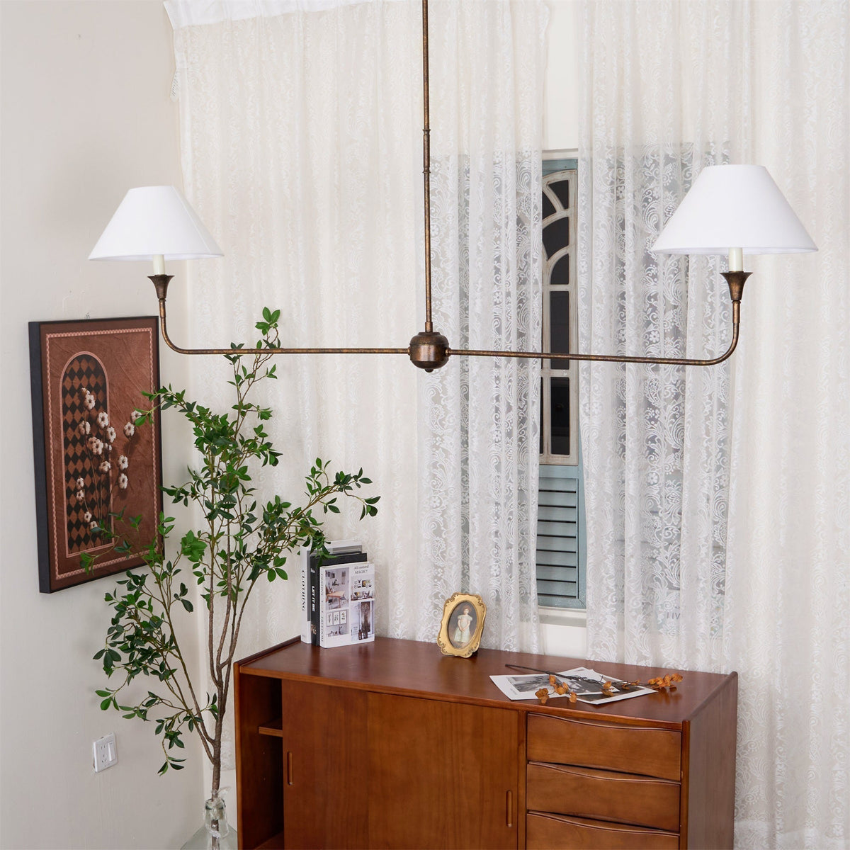 Norli Modern Linear LED Chandelier Living Room Bedroom