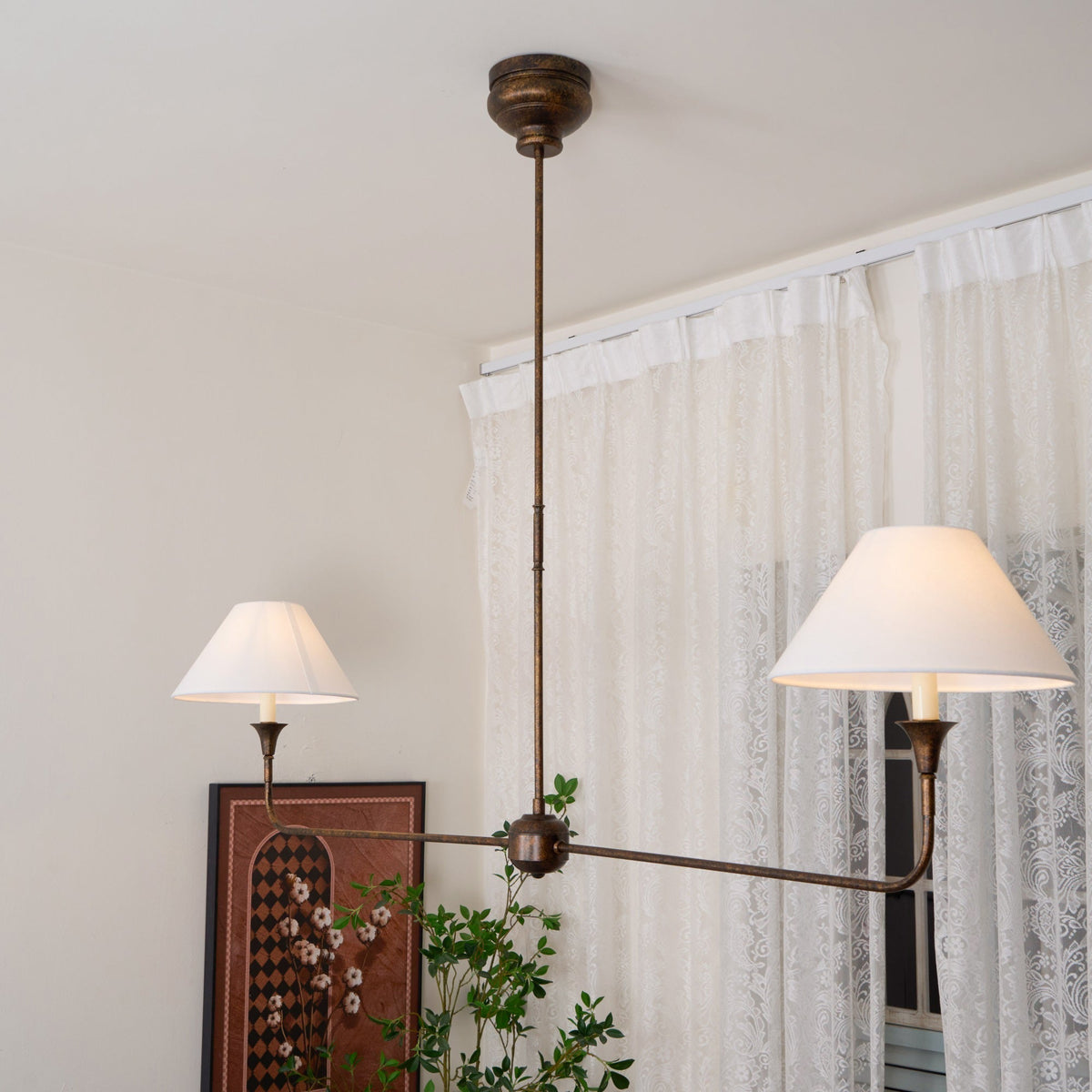 Norli Modern Linear LED Chandelier Living Room Bedroom