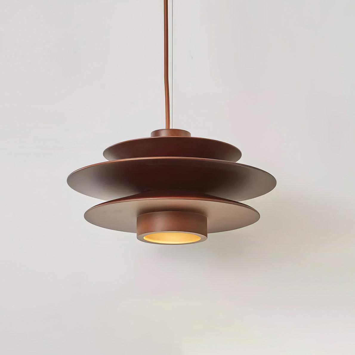 Axis pendellampa i valnöt, mid-century-stil