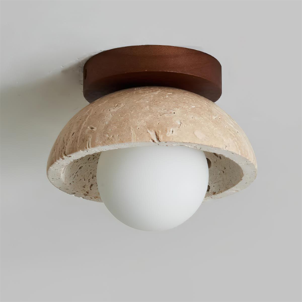 Mysa Minimalist Travertine Ceiling Light