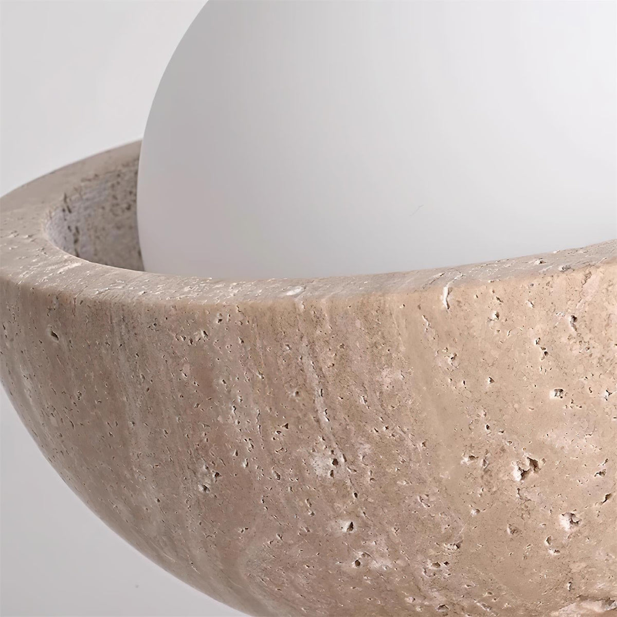Mysa Minimalist Travertine Ceiling Light