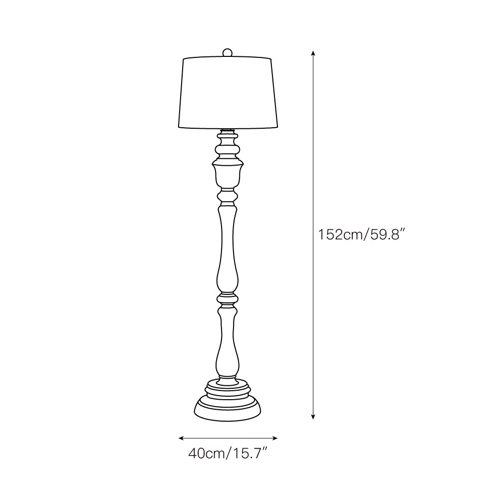 Steppy traditionel gulvlampe