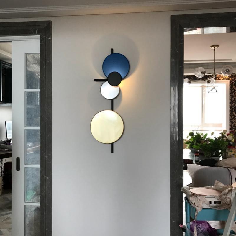 Mirq konstnärlig vägglampa med magnetiska skivor