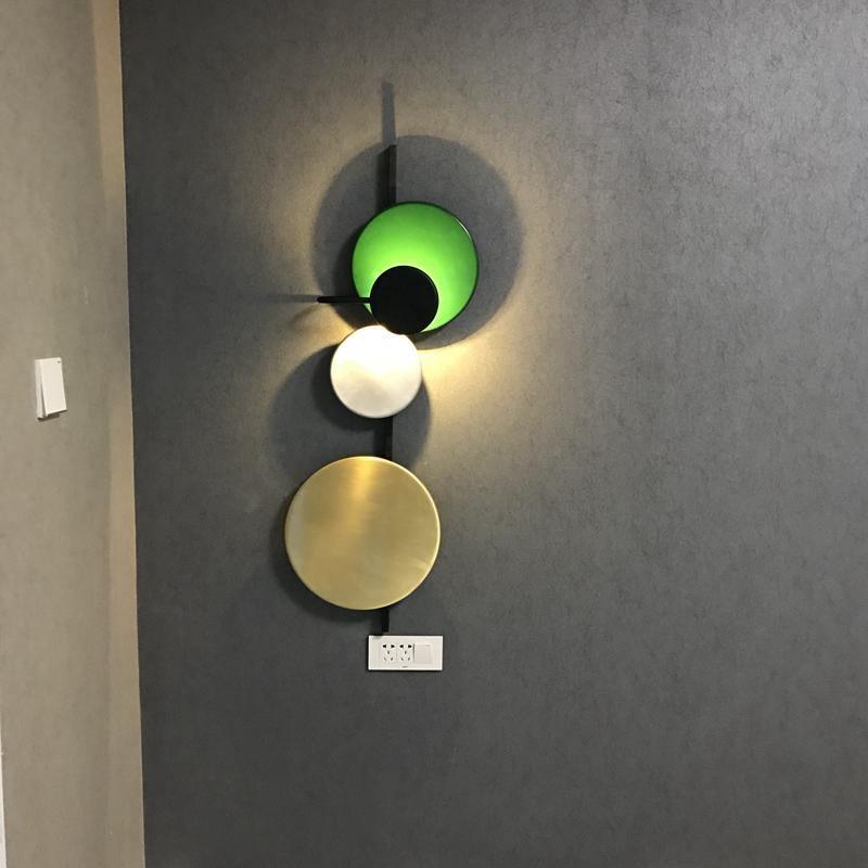 Mirq konstnärlig vägglampa med magnetiska skivor