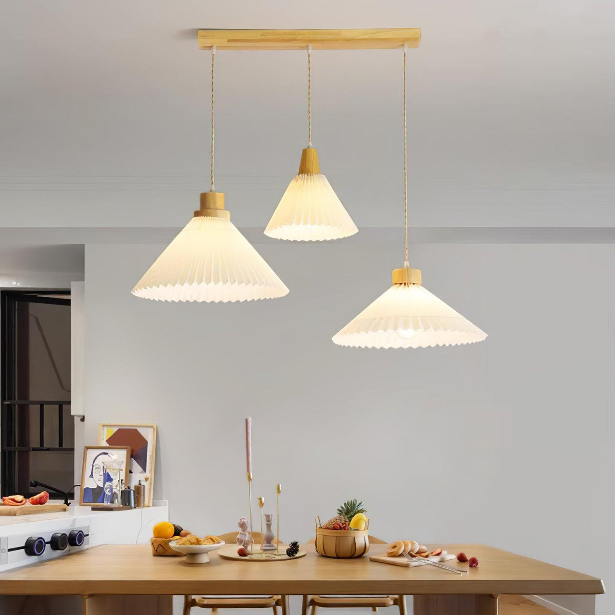 Rinisora modern pendellampa i trä