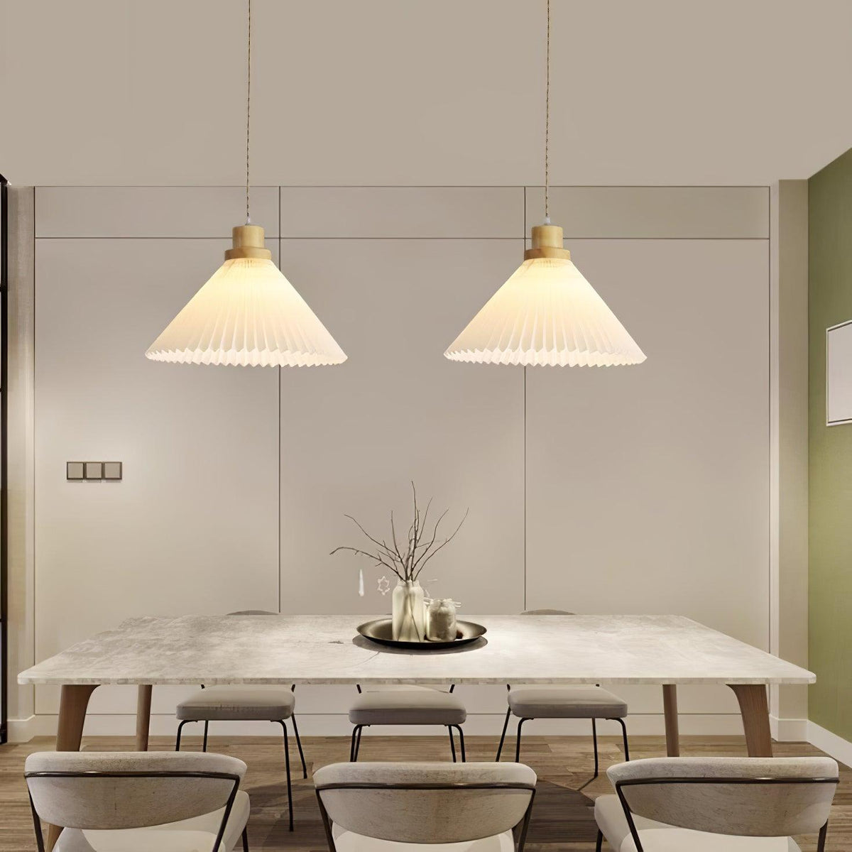 Rinisora modern pendellampa i trä