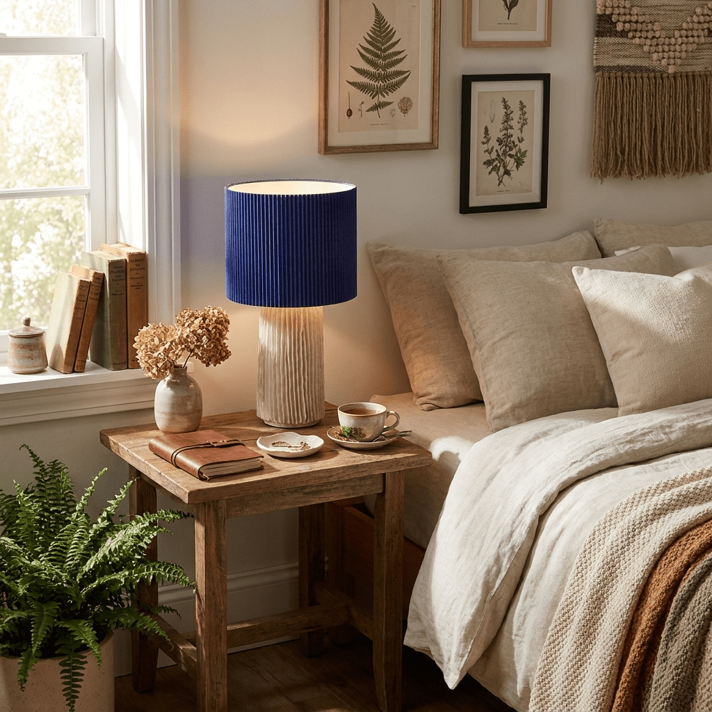 Adrielle plisseret bordlampe