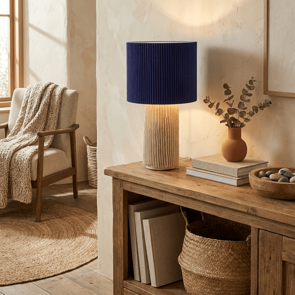 Adrielle plisseret bordlampe