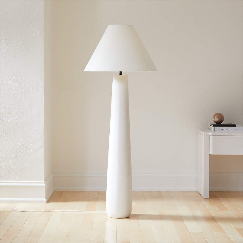 Columnil-hvid gulvlampe