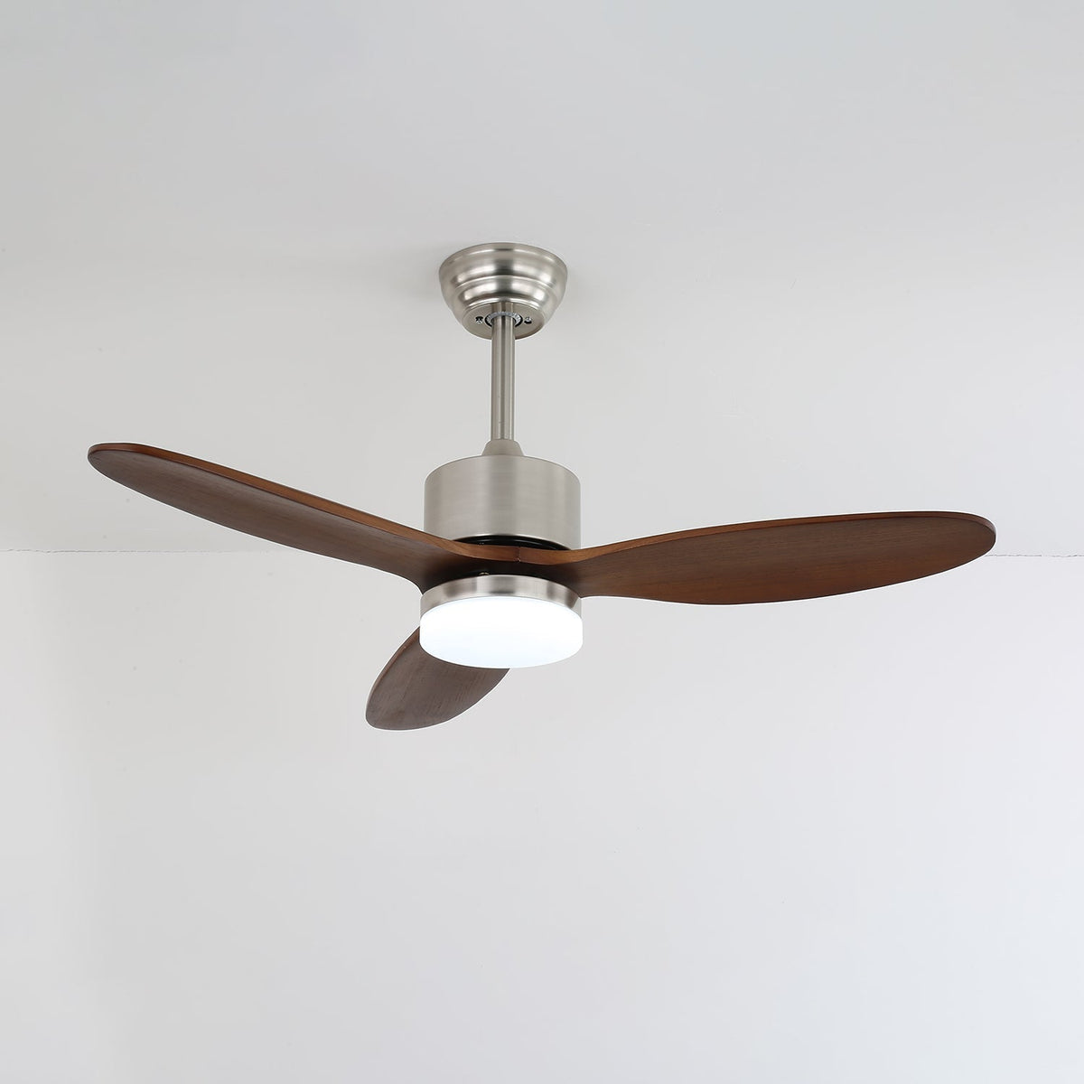 Luz de teto minimalista com ventoinha em madeira Aldirella
