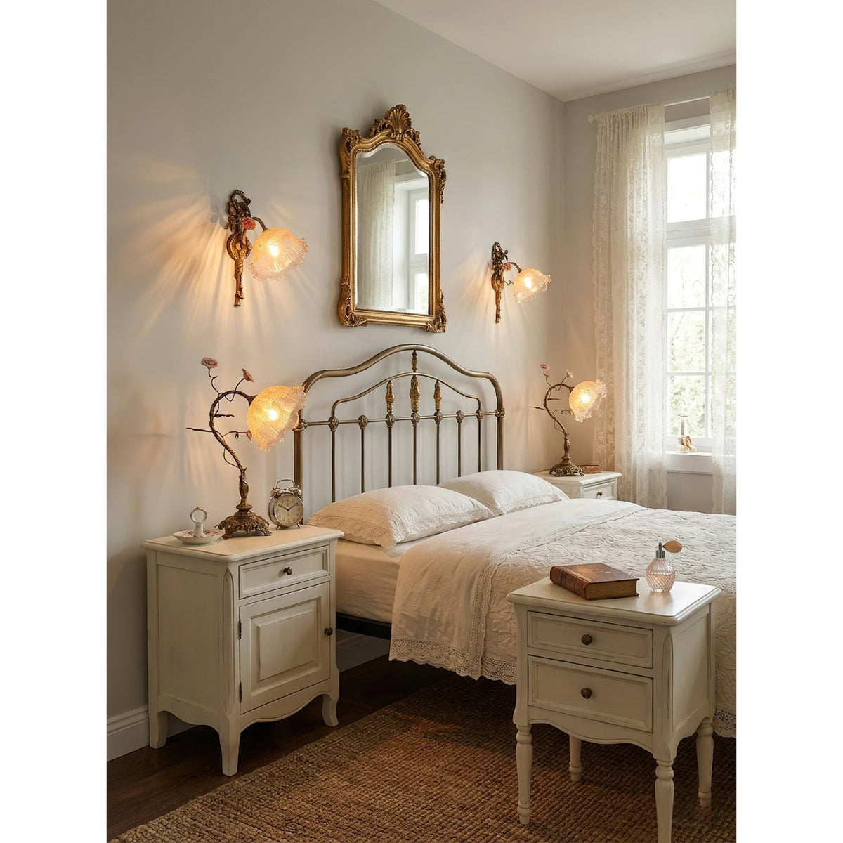 Primavera-blomstret bordlampe