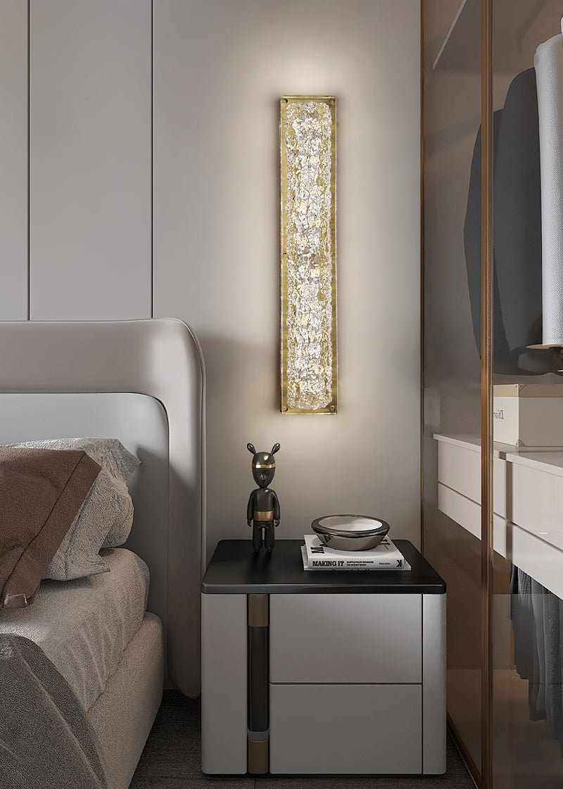 Mavi prismatisk rektangulär vägglampa i harts