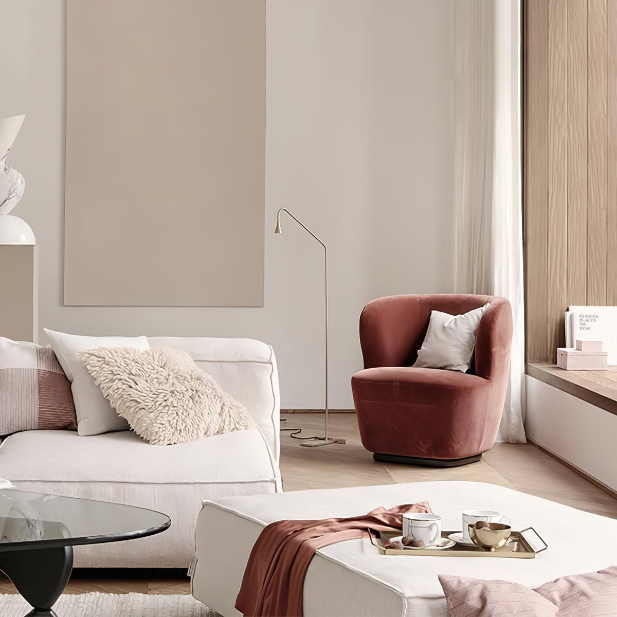 Candeeiro de pé Arc moderno dourado