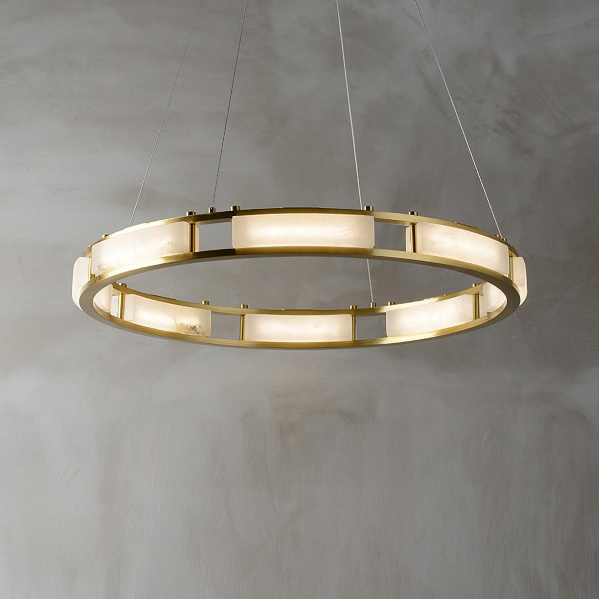 Dythan minimalistisk pendellampe med alabasterring