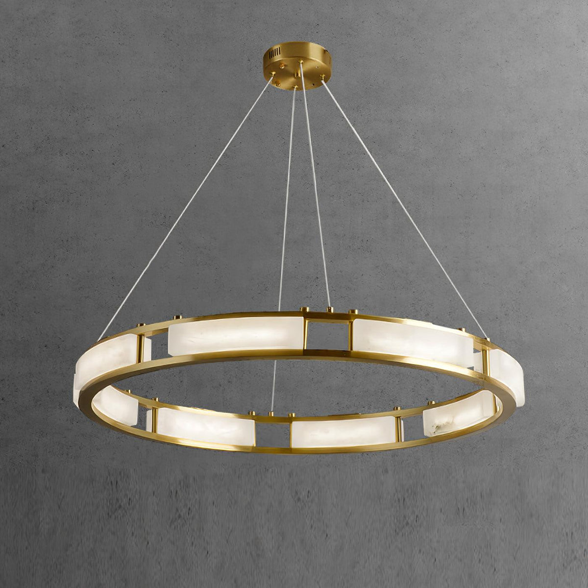 Dythan minimalistisk pendellampe med alabasterring