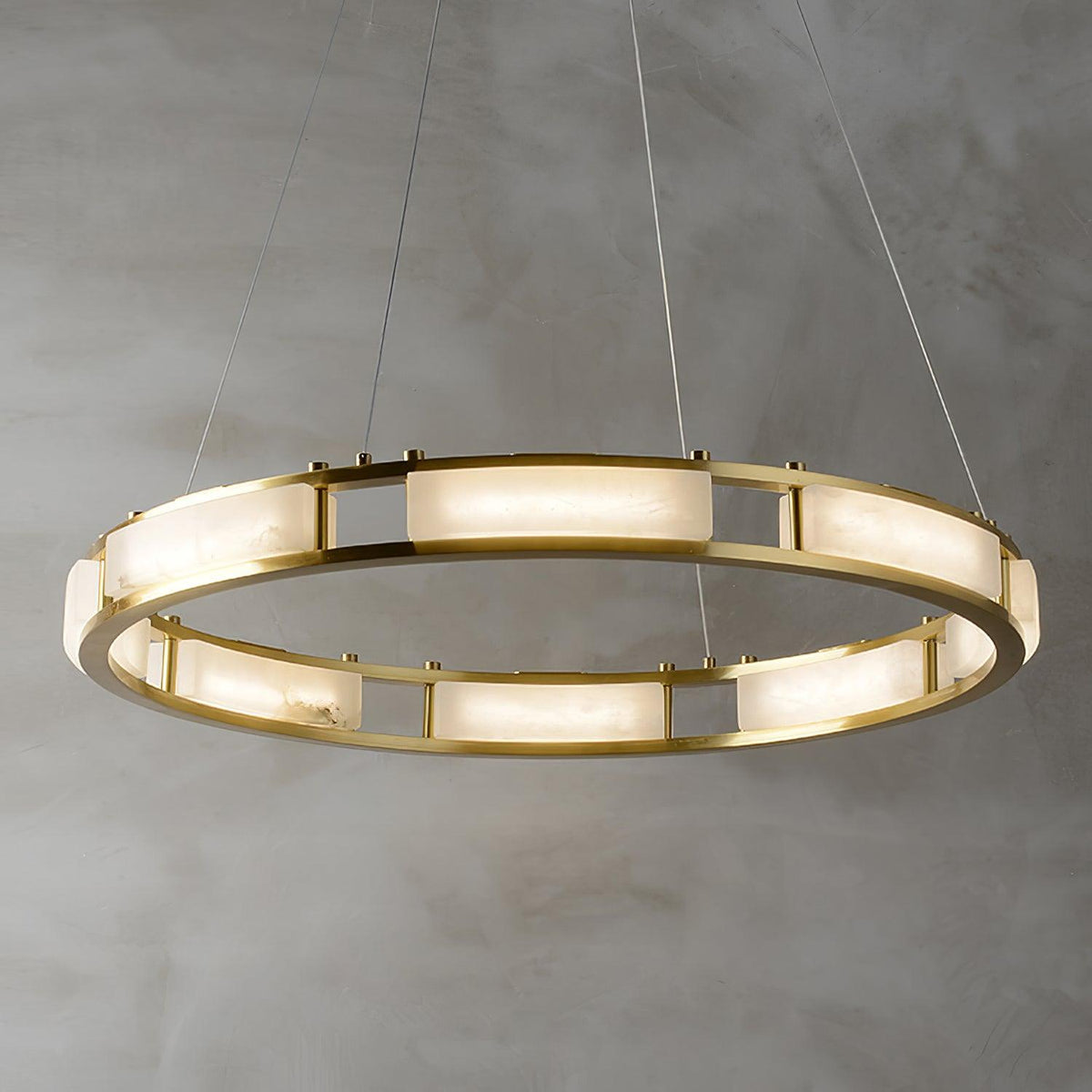 Dythan minimalistisk pendellampe med alabasterring