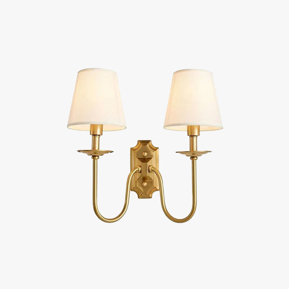 Chloe vegglampi með vintage-efnisskyggni