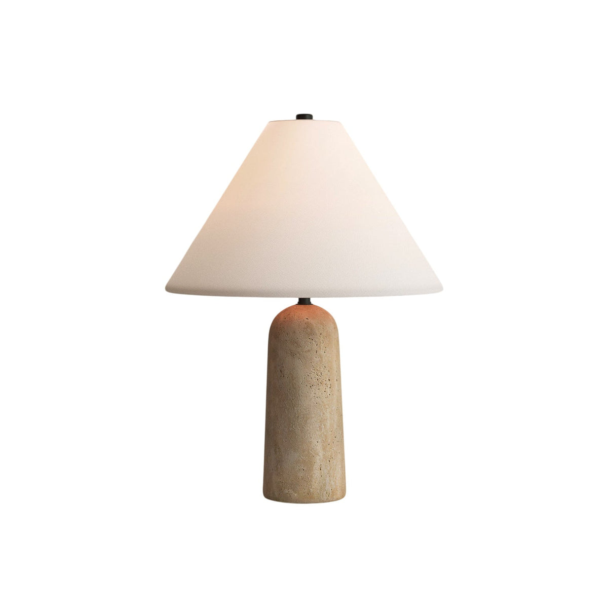 Astere-bordlampe i travertin