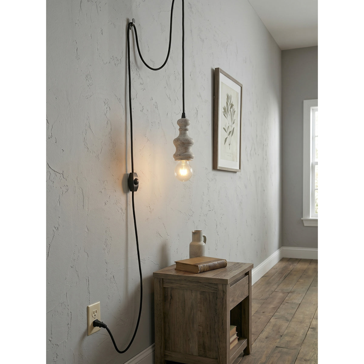 Vornel-trælampe med ledning