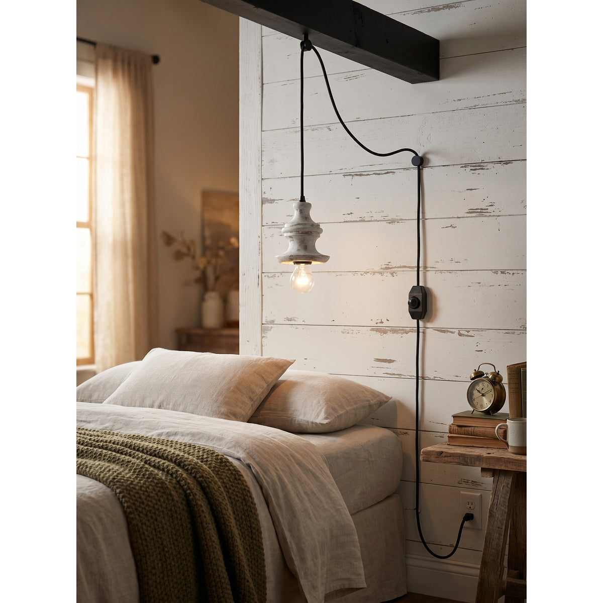Vornel-trælampe med ledning