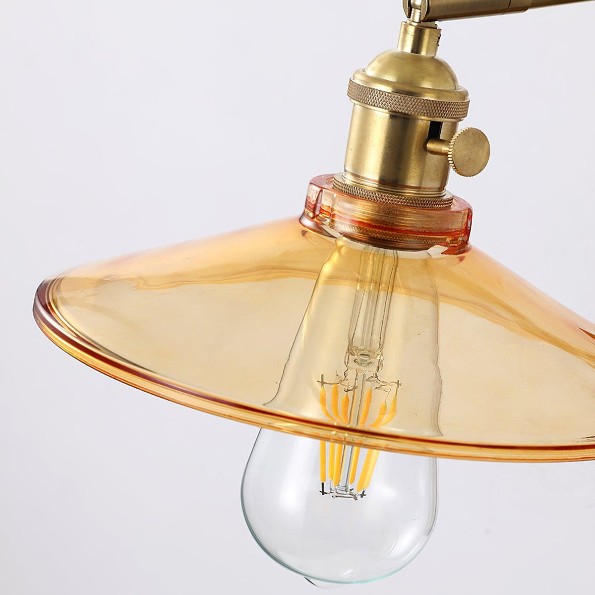 Brix Premium Nordic Art-væglampe i glas og bambus