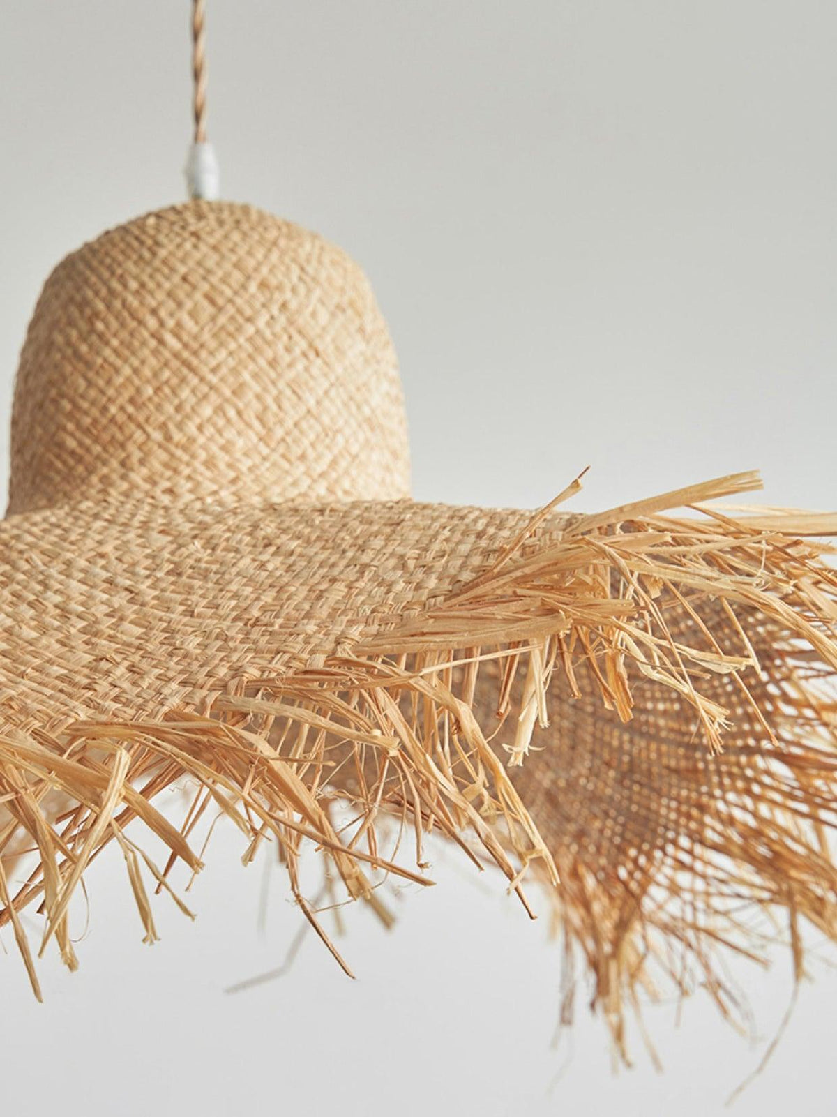 Vocan vintage pendellampe i rattan