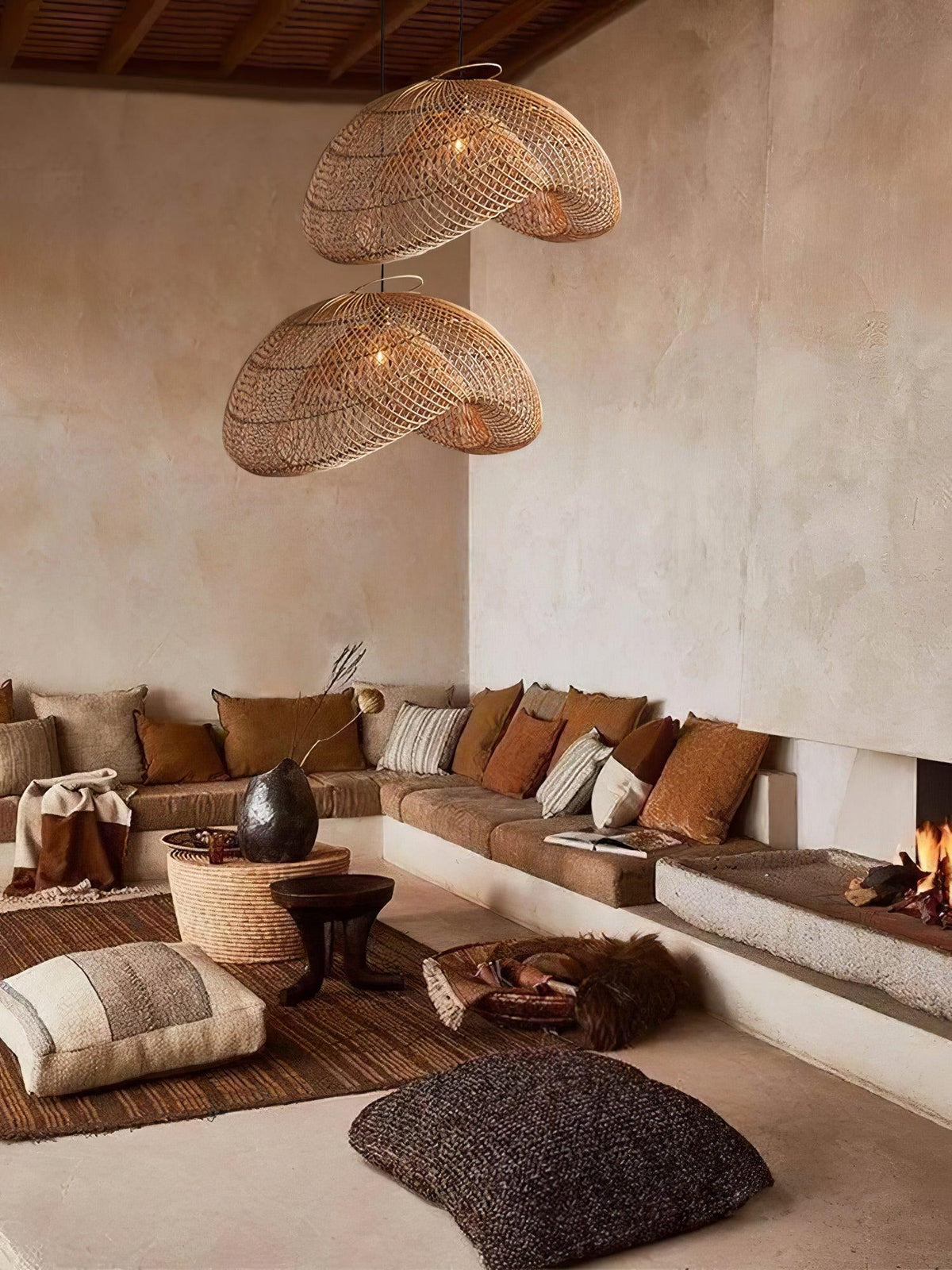 Averon vintage pendellampe i rattan
